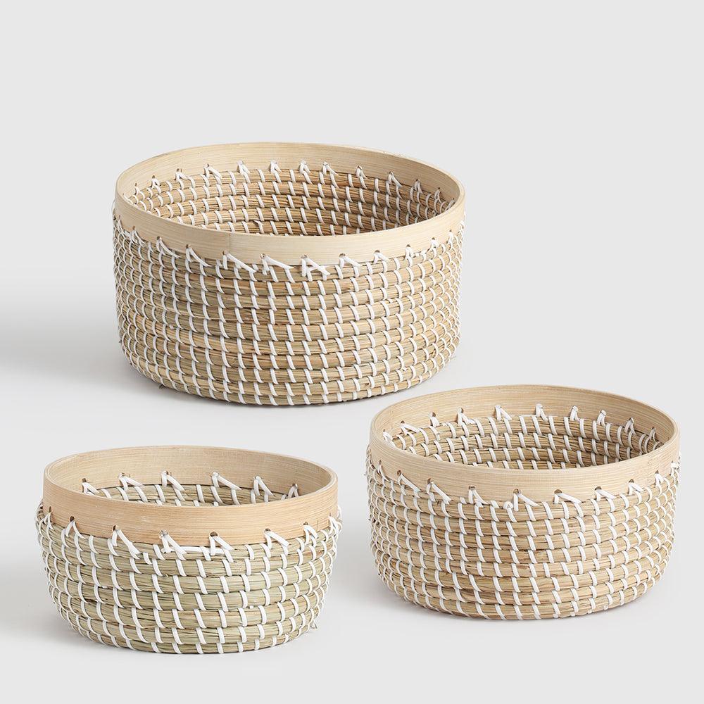 Joey Seagrass Basket set of 3 - Living Shapes